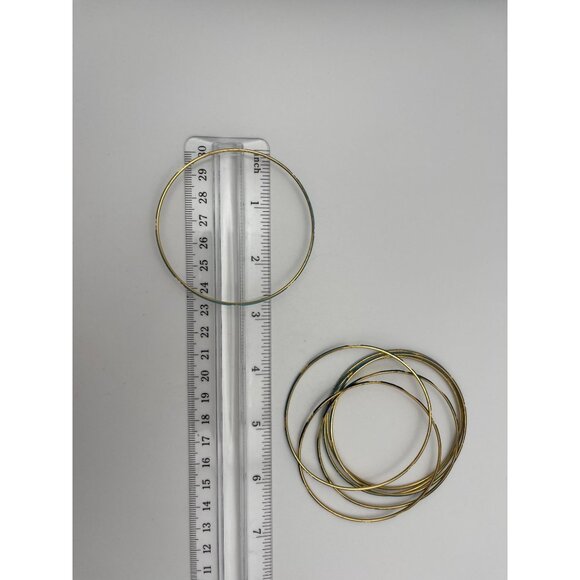 7 Bangle Bracelets Assorted Shades Blue And Designs - Picture 5 of 6